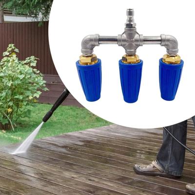 Rotierende Turbinendüse, Dreifach-Hochdruckreiniger, 1/4 Zoll Schnellanschluss, ersetzt Spray