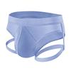 Men Sexy Hollow Out Solid Color U Convex Stretch Low Waist Triangle Briefs