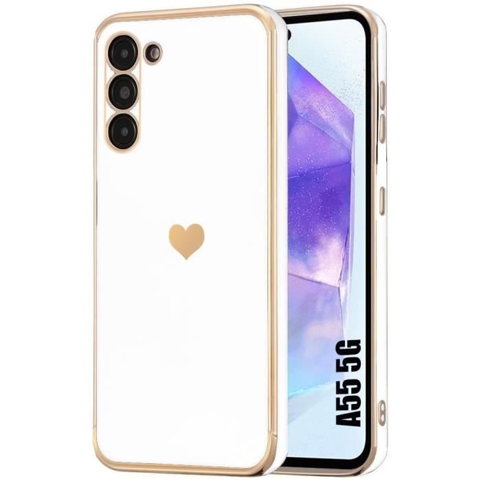 Coque de protection - BOOLING - pour Samsung Galaxy A55 5G - Souple - Motif Cœur - Slim