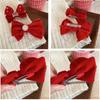 Cloth Velvet Red Bow Hairpin Plush Ancient Style Hairpin Cute Hanfu Hair Sticks  Baby