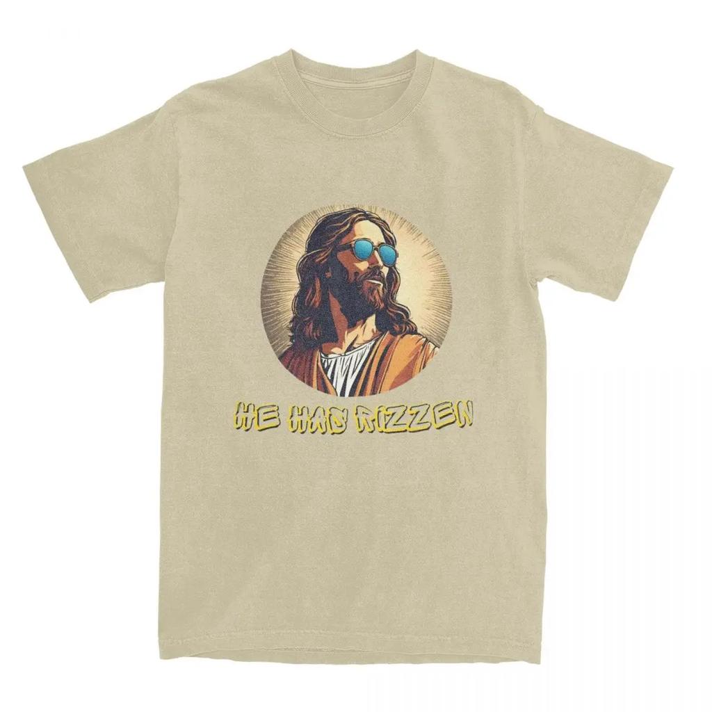 Summer Jesus Christ Has Rizzen T Shirt Accessories for Men Women Pure  Funny Saint Tee Shirt Short Sleeve Tops