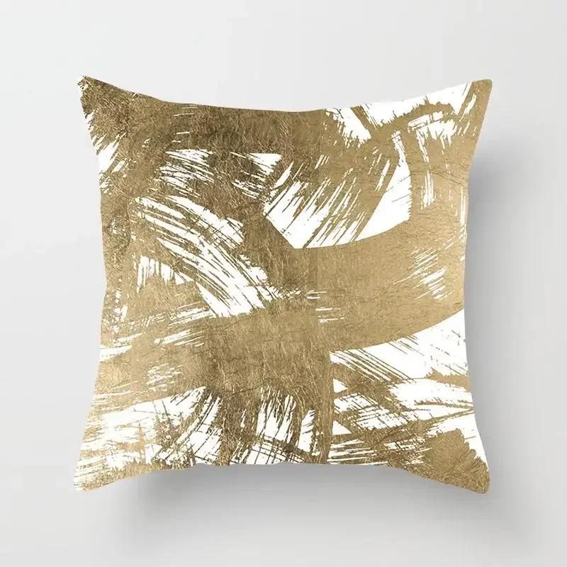 Golden Sofa Pillowcase Digital Printing Office Cushion Cover