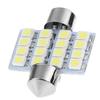 1Pc 31mm 3528 16SMD Car LED Dome Festoon Double-Tip Roof License Plate Light