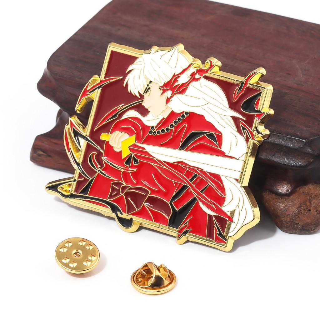Inuyasha Sesshoumaru Character Chest Badge Alloy Pin For School Bags And Jackets