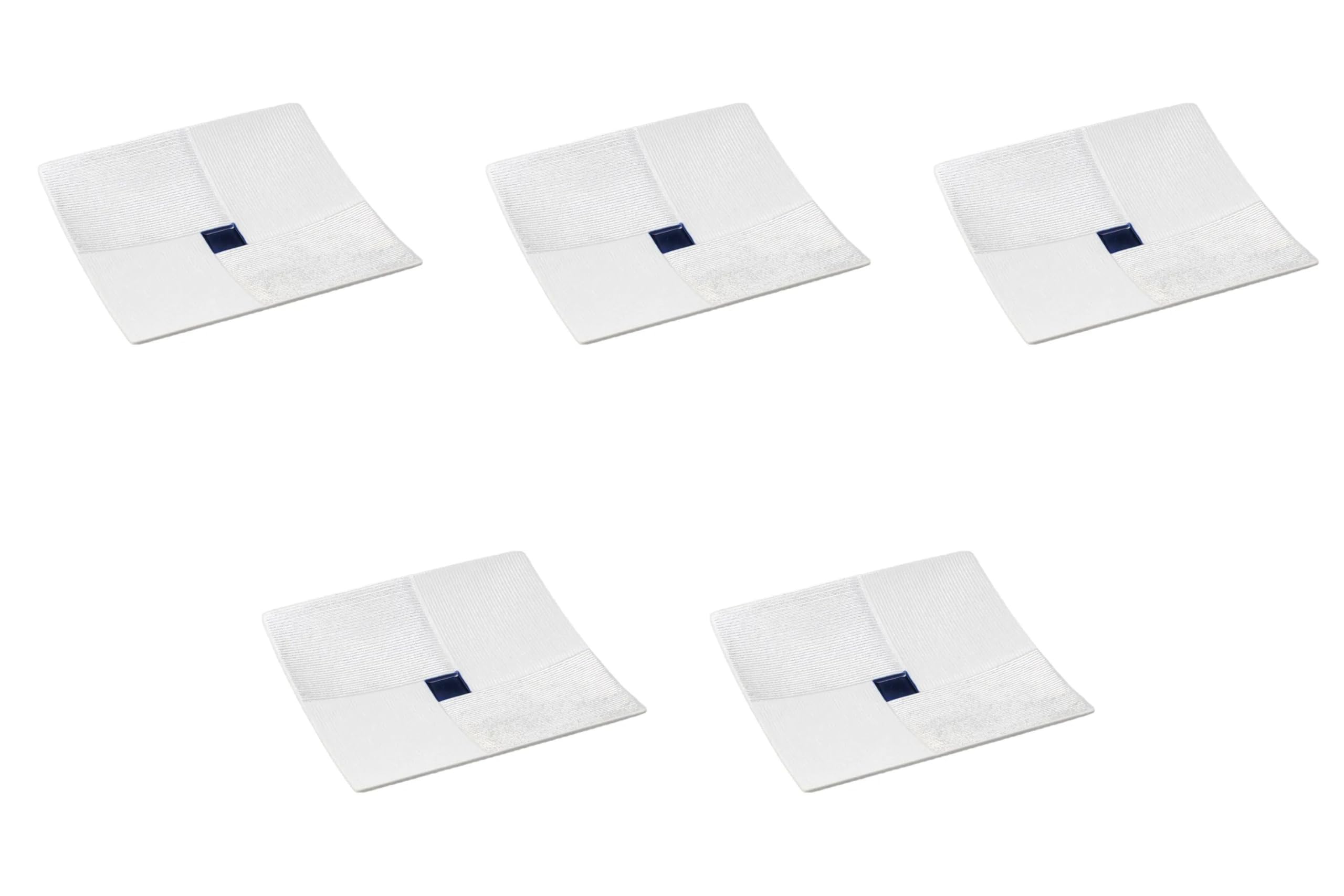 

Набор из 5 клетчатых квадратных тарелок x x тарелок для закусок от Setomonohonpo 6,0 мм [17,5 17,5 2,2 см]