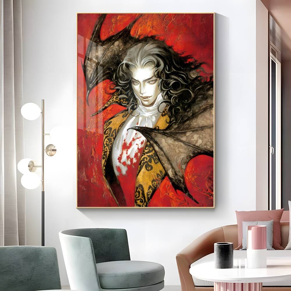 1pc Game C-Castlevania Poster Sticker Print Waterproof Wall Art For Living Room Bedroom Home Decor