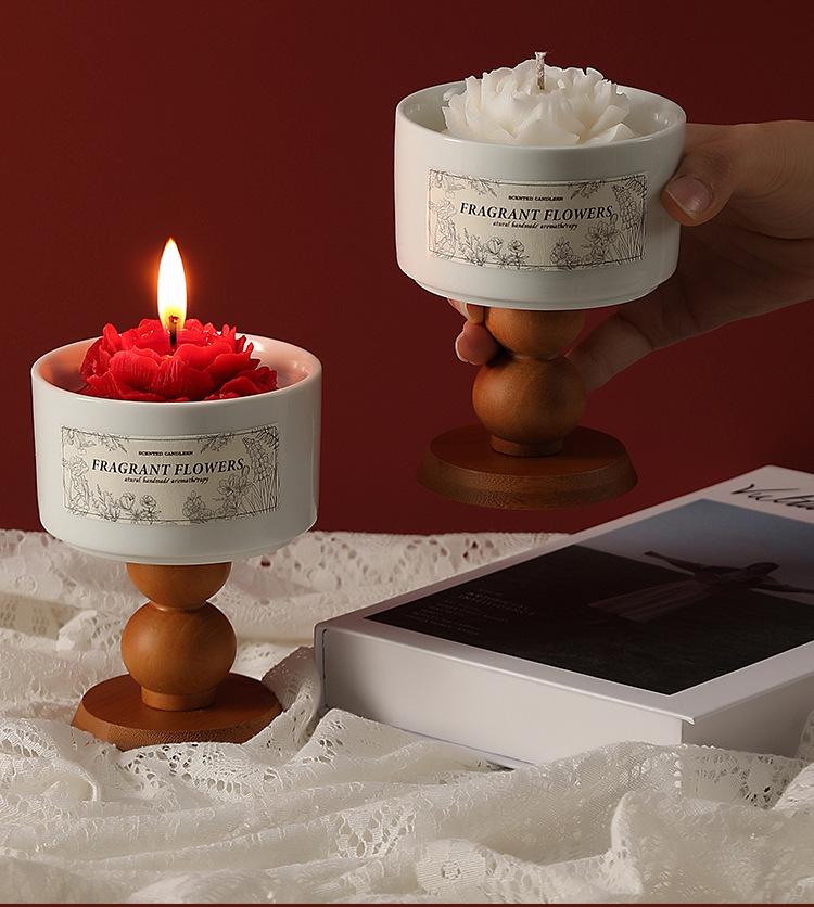 Premium Camellia Scented Candle Gift Set - Soy Wax Wedding Decoration, Birthday & Party Favor.