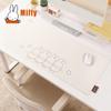 Kawaii Miffy Large Mouse Pad Cute Rabbit Leather Desk Mat Anti-Slip Thickened Office Study Gaming Workspace Decor Girl Gift