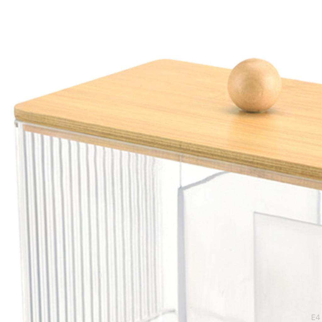 Cotton Pad Container Makeup Swab Ball Holder Jar Dustproof Qtip Dispenser for