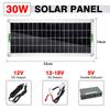 30W Polycrystal Solar Panel Flexible Solar Panel For Camping Car Traveling Outdoor Emergency Power Accessory