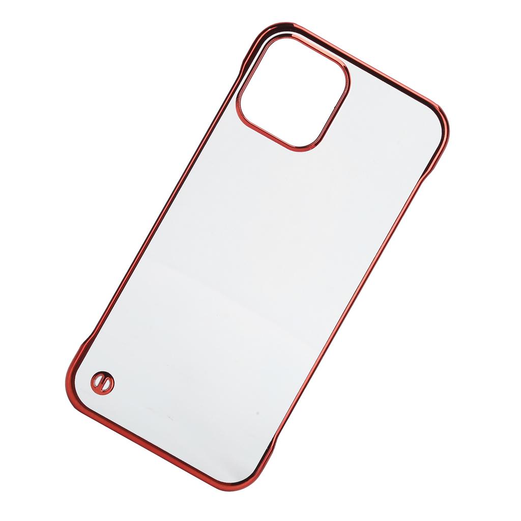 Capa de Celular Rígida de PC Galvanizada para Iphone 12 Meia Borda Transparente