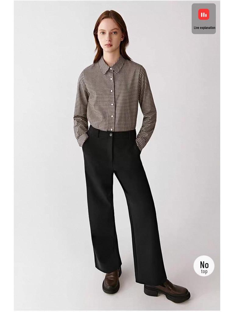 IC Xiaoye 2025 Autumn Women's Cotton Twill Long Sleeve Shirt