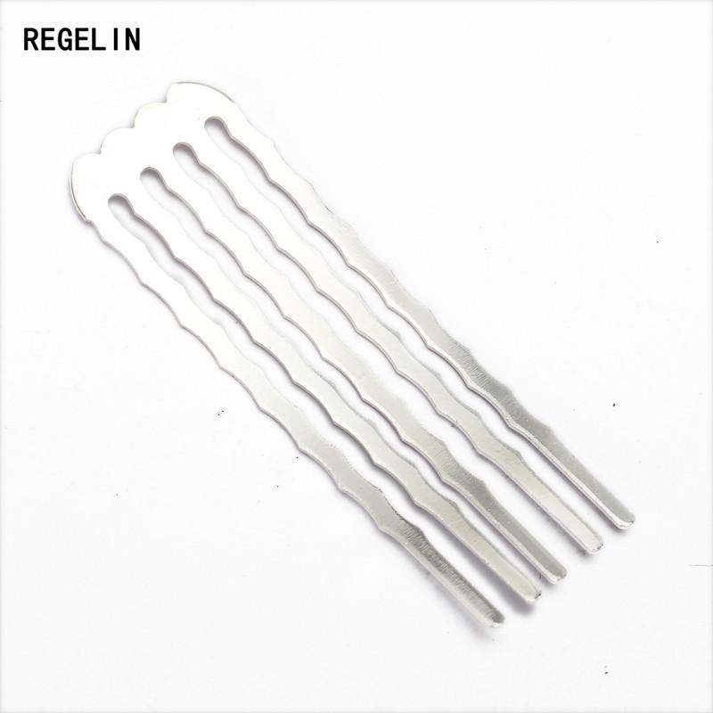 REGELIN 10pcs/lot 50mm 5/10/13teeth Copper Comb Hair Jewelry Making Finding Charm Women Hairs Findings Barrettes Retro Headwear