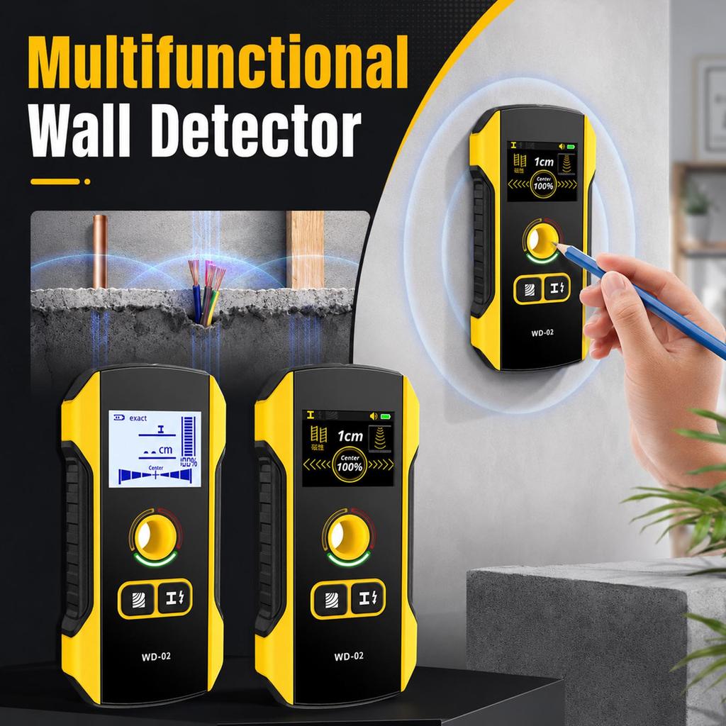 -01 Multi-Function Wall Scanner - High Precision Wire and Rebar Detector for Load-Bearing and Wire Detection