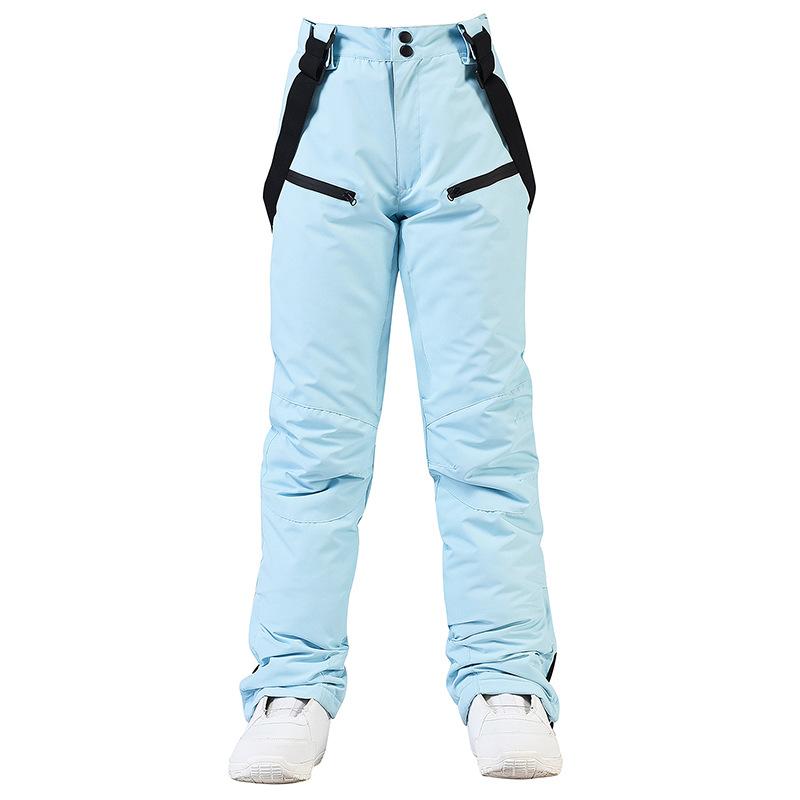 New Style Ski Pants Men and Women Suspender Ski Pants Winter Windproof Waterproof Warm Thickened Single-board Double-board Ski Pants