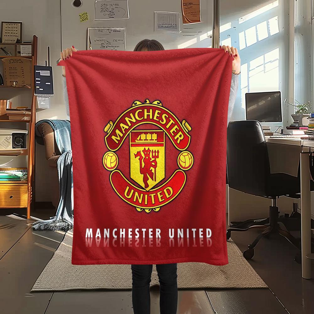 

Man Utd Print FlAannel Blanket, High quality Comfortable for All Seasons, Home Decor, Warmth and Comfort 80cm x 120cm