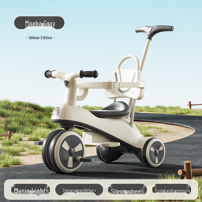 Multi-Functional Unisex Children's Tricycle: 3-in-1 Ride and Push for Ages 1 and Up