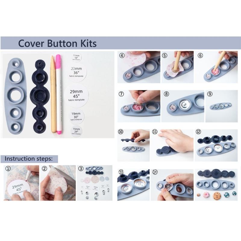 Universal Self Cover Button Making Press Tool For Button Sizes 11 15 19 23 29mm Sew Craft