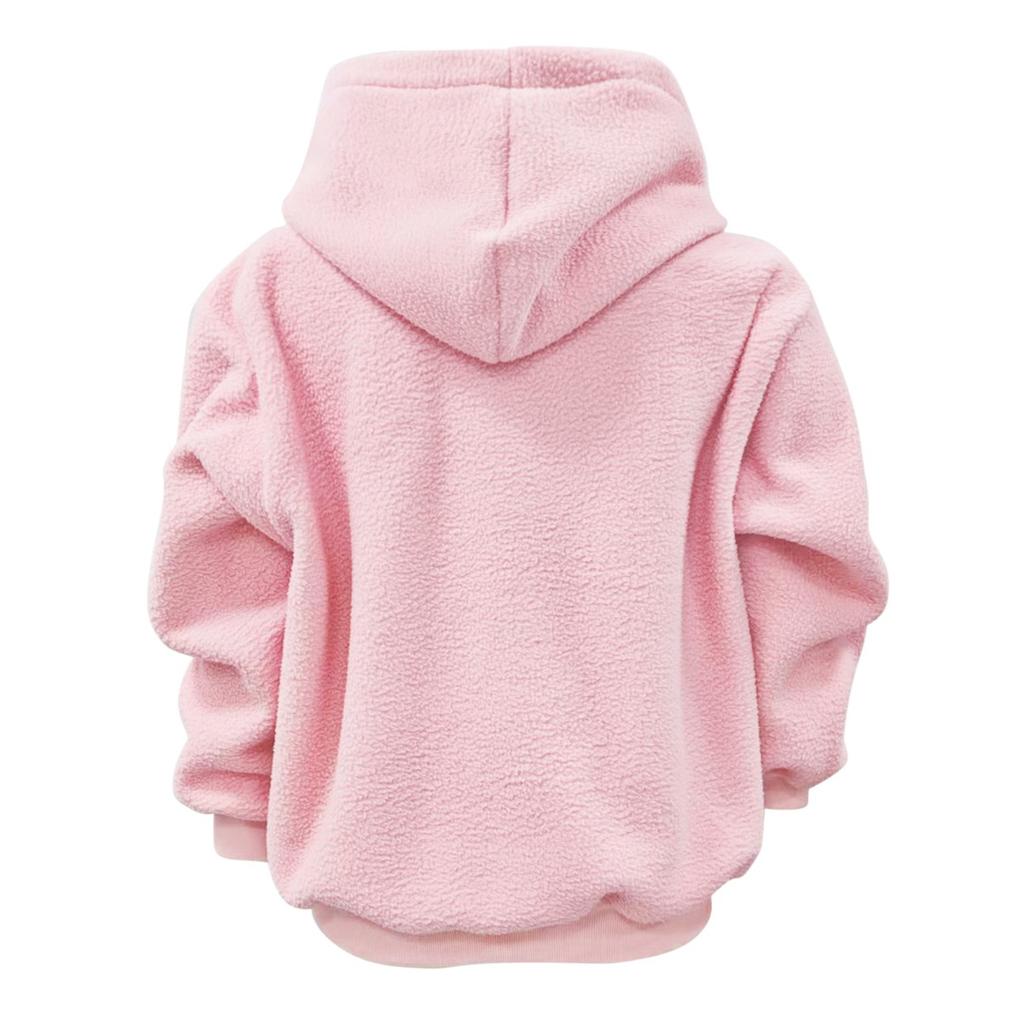 New Autumn and Winter Styles, Solid Color, Hooded, Plush, Pet Bag, Loose Fit, Pullover, Hoodie, Women's