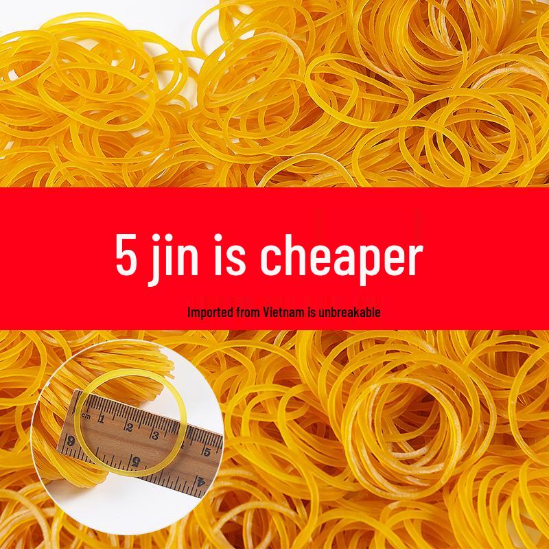 Durable Yellow Cowhide Latex Rubber Bands for Industrial and Office Use 20g Trial Pack, 4.0cm