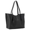 Michael Kors Emilia Marca Logo Herrajes Dorados Bolso Tote de Cuero Bolso de Hombro Grande Bolsos de Mujer Negro 30F5GU5T7T-BLACK