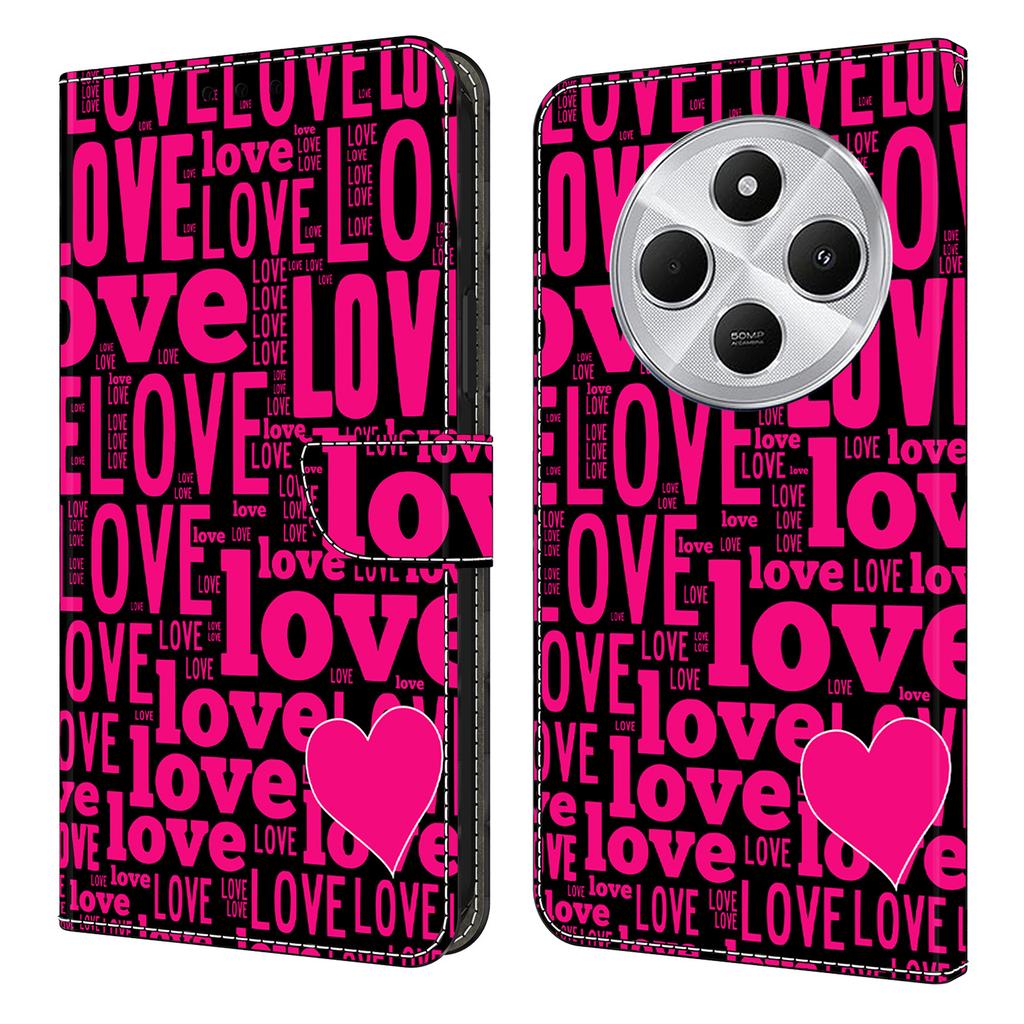 Wallet Case For Xiaomi Poco C75 4G/Redmi 14R 5G/14C 4G Pattern Printing PU Leather Flip Stand Phone Cover