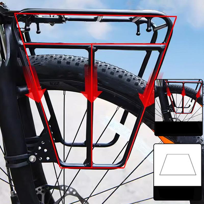 Cycling Cargo Rack Luggage Touring Carrier Racks Picnic Carrier Front Rack Heavy Duty Steel Cycling Front Pannier Rack