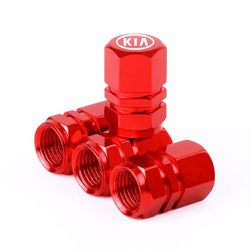 4Pcs Car Tire Valve Cap Aluminum Tire Valve Stems Cap For Kia Sportage Cerato Optima K2 K3 K4 K5 Rio Picanto Soul Car Accessorie