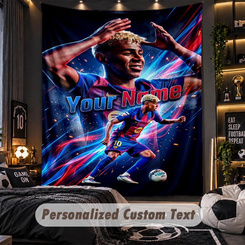 TapestryLamine Yamal Custom Name Text Personalized Wall Hanging Tapestry Home Wall Decor