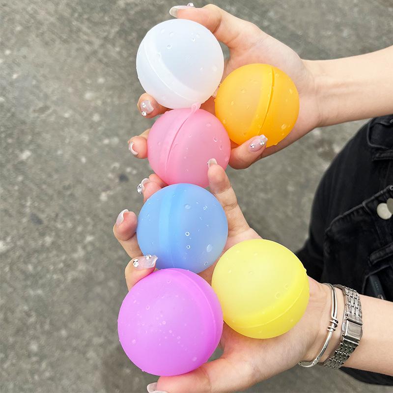 Reusable Silicone Water Balloons Quick Fill Self Sealing Water Bomb Splash Balls 10pcs random colors