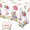 Waterproof Floral Tablecloth Rectangle Shape Long Dining Table Decor Wedding Celebration