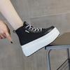 Fashion Thick-soled Small White Shoes Women 2024 Autumn /winter New Muffin High-top Shoes with Lace-up Fashion Casual Ankle Boots Trend