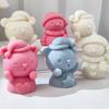 3D Bearded Santa Claus Candle Mold Snowman DIY Scented Candle Plaster Resin Mould Silicone Cake Making Tool Christmas Decor Gift