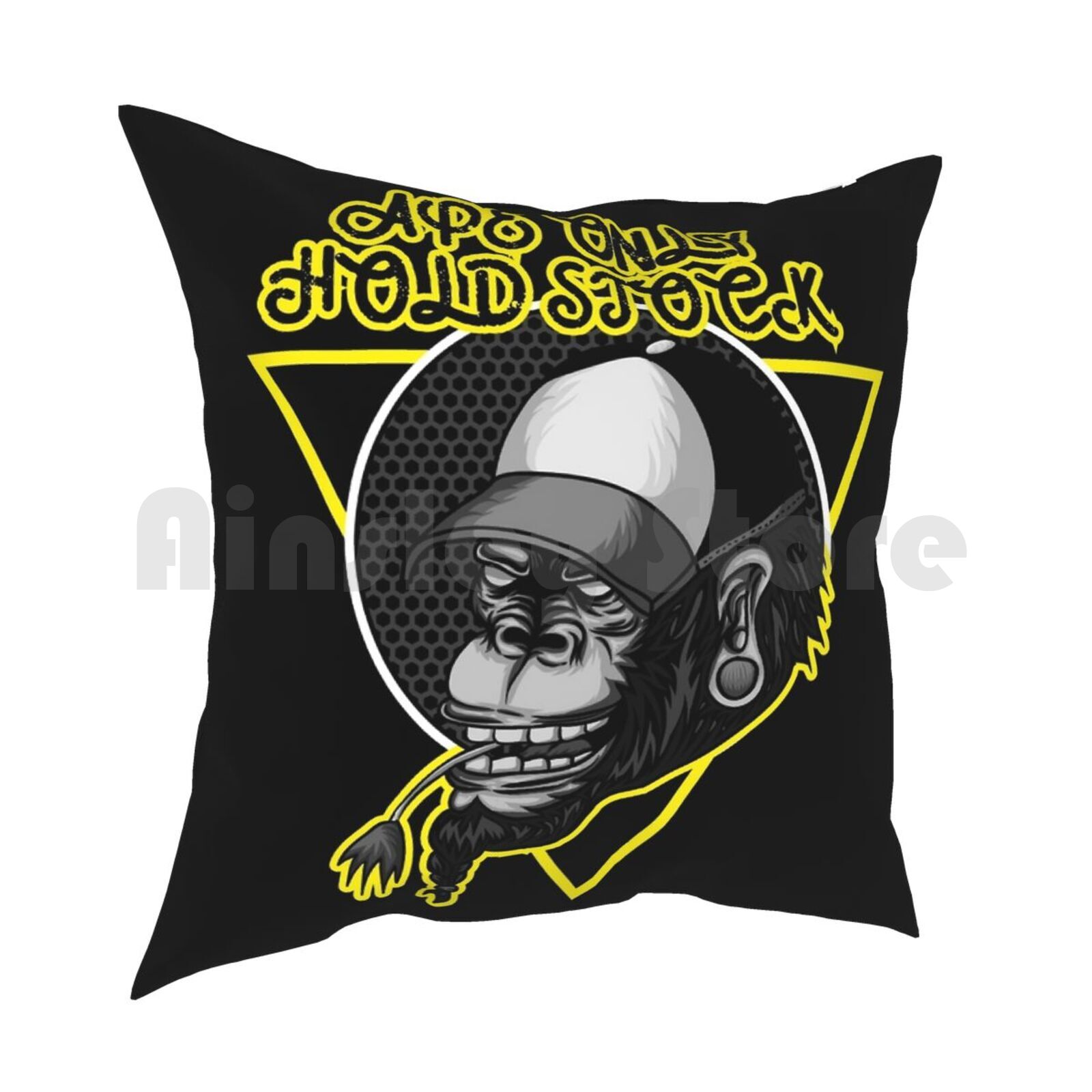 Ape Only Hold Stock Pillow Case Printed Home Soft DIY Pillow Cover Ape Onlya Hold Stocks Ape Only Hold Stock Analysis Ape 30x30cm 12x12in