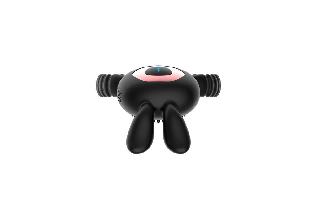 Cross Rabbit Vibration Ring: Male Lock & Nipple Testicle Massager