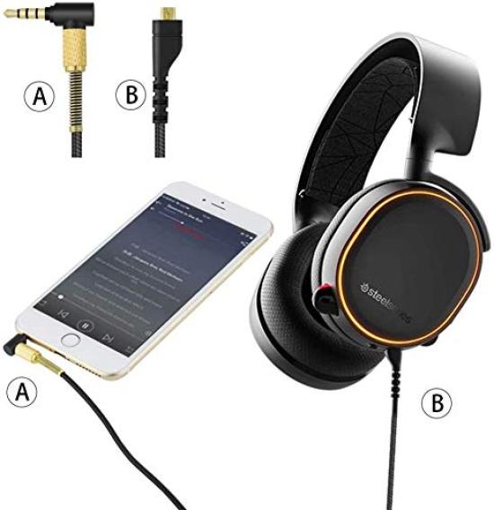 Arctis7 Cable Audio Headset Cord Compatible SteelSeries Arctis 7 Arctis 3 Arctis 5 Arctis Pro Wireless Gaming Headphones