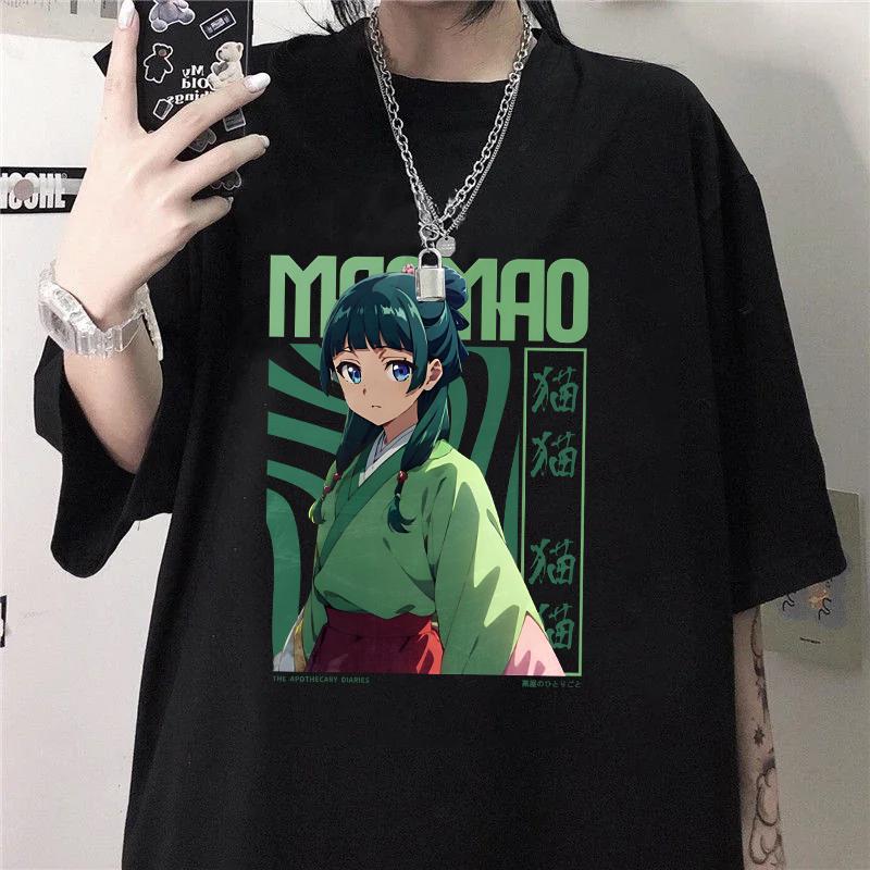 New Anime The Apothecary Diaries Maomao Print T-shirt Women Men Summer Casual Funny Short Sleeve Shirt Fashion Loose Tops