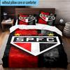 3pcs Paulo Fc Emblem Printed Bedding Set Duvet Cover Closure Includes 1 Duvet Cover & 2 Pillowcases Bedding Sets Home Decor Gifts