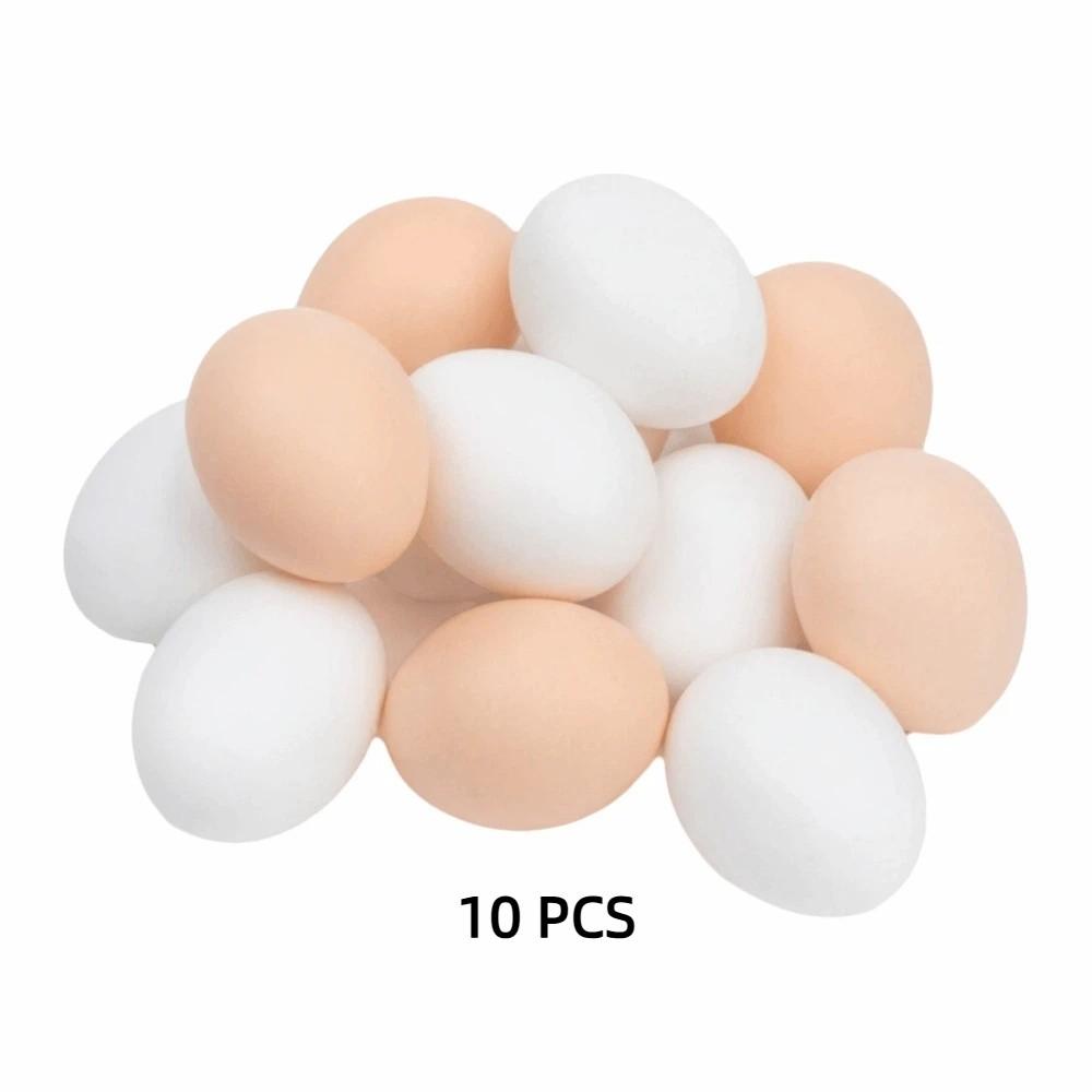 10pcs Eggshell Simulation Egg for Hens Simulation DIY Painting Eggs  Home Decoration 10 PCS