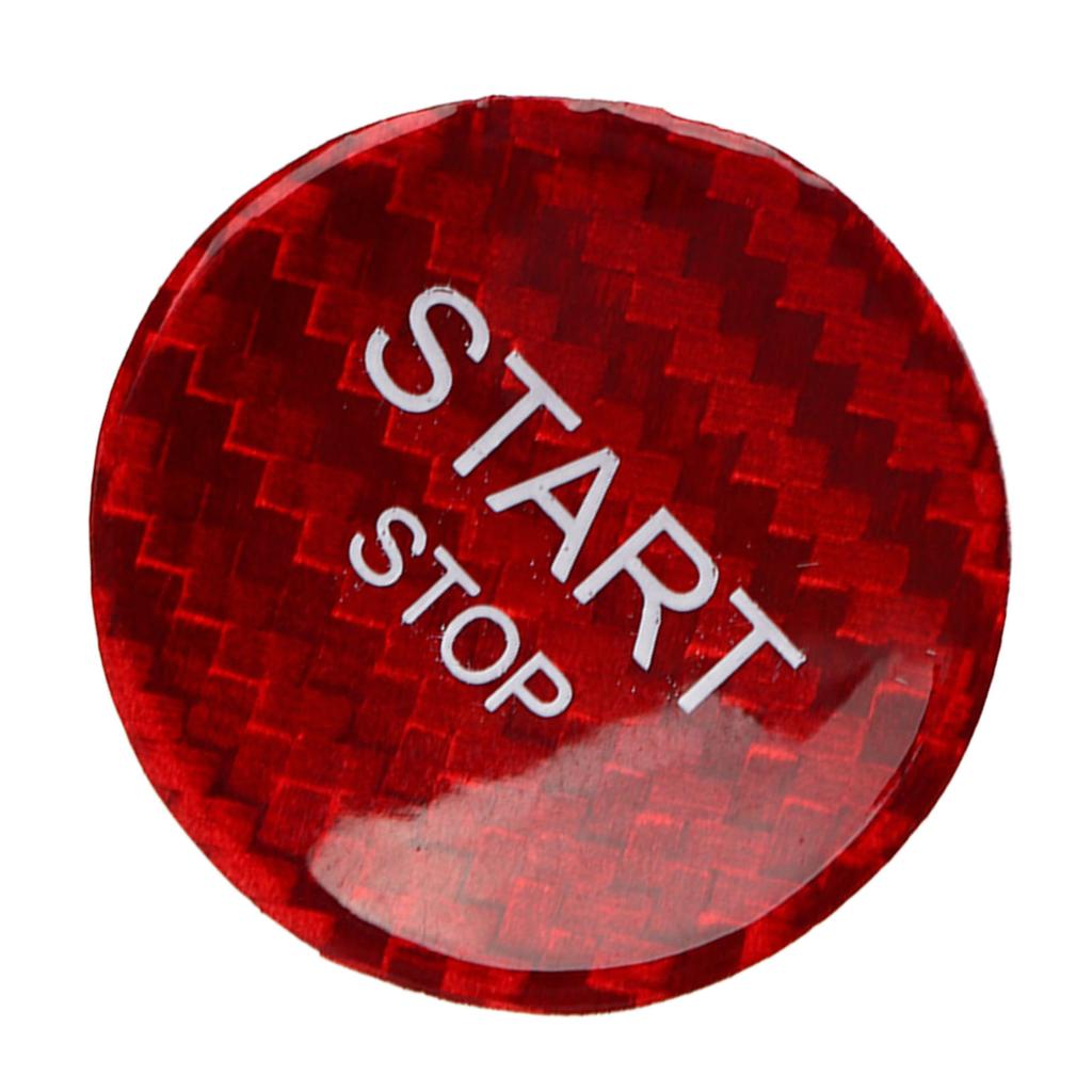 Engine Start Stop Button Switch Cover Carbon Fiber Ignition Starter Switch Sticker Replacement for Peugeot 408 308S 508