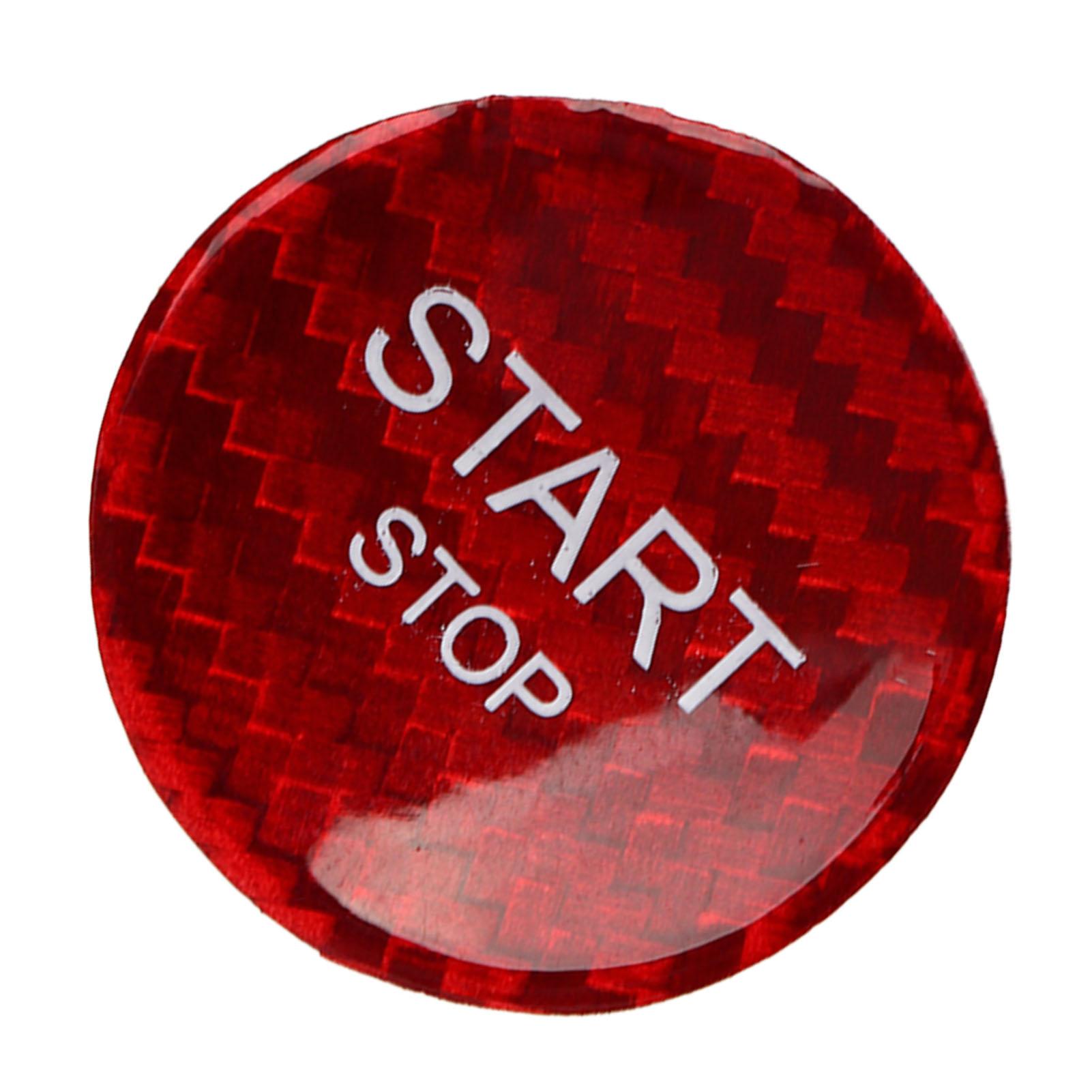 

Engine Start Stop Button Switch Cover Carbon Fiber Ignition Starter Switch Sticker Replacement for Peugeot 408 308S 508