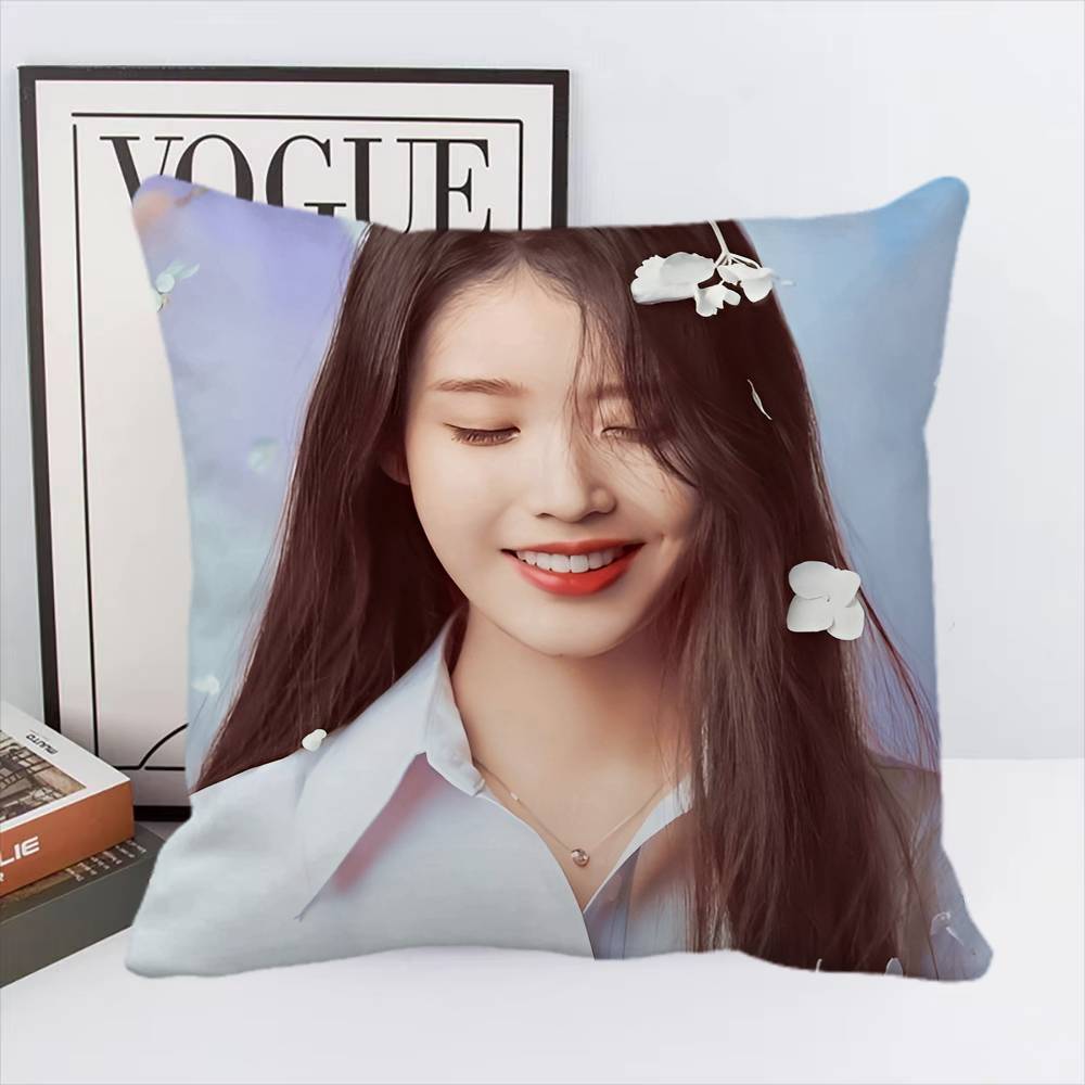 Federa Cuscino Kpop Girl IU Quadrato Camera da Letto Divano Cuscino Comfort per il Tempo Libero Decorazione Casa
