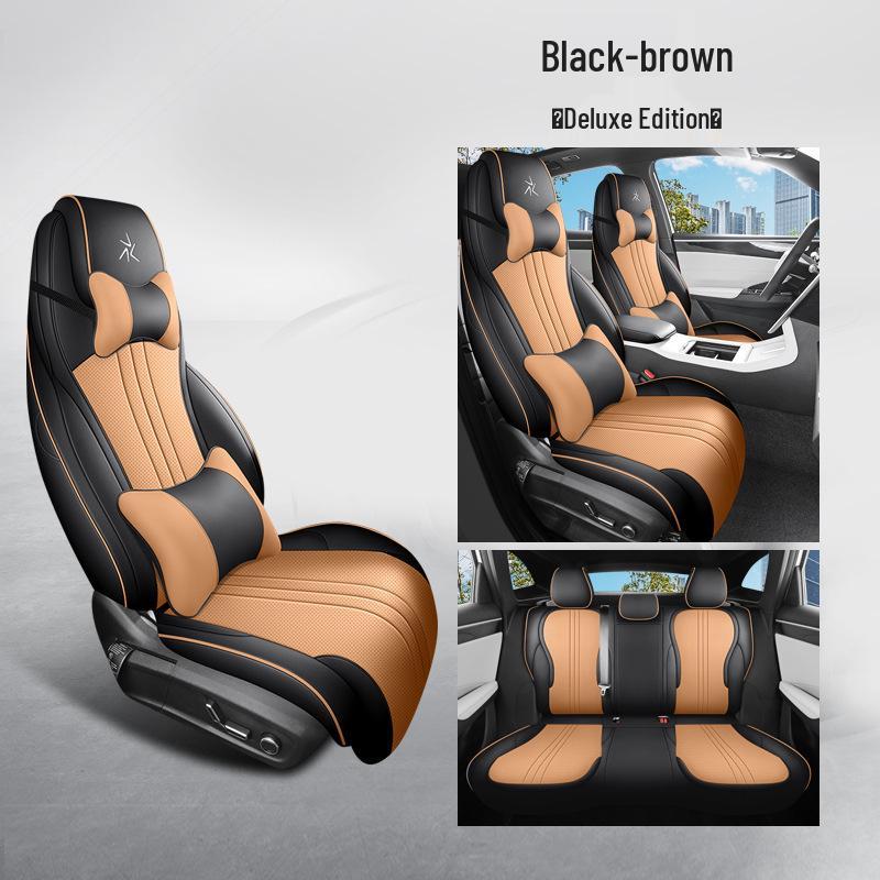 Galaxy L7 Full Leather Car Seat Cushion - Universal Four Seasons Set for Five-Seaters