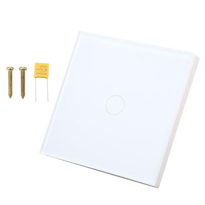Wall Touch Light Switch Flame Retardant Sensitive Tempered Glass Panel Light Switch with Indicator