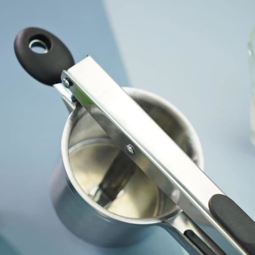 Kxptso Extra Long Potato Strip Press Extruder Squeezer Machine with Square Holes, Stainless Steel, for Home Kitchen, Potato Masher/Ricer, Manual Hand