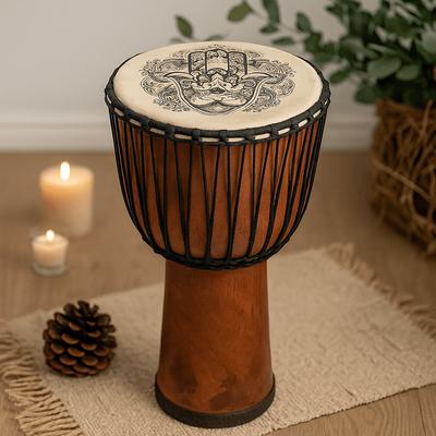 Djembe Trommel Hamsa Breite Oberseite 50cm