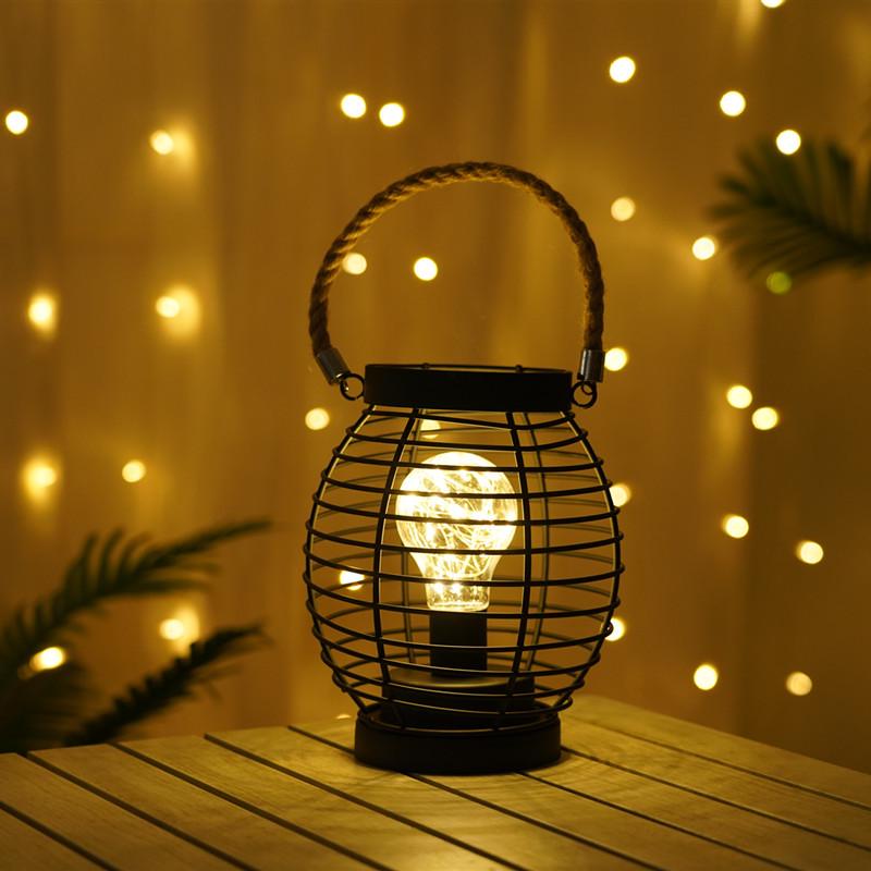 Nordic Wrought Iron Wine Glass Lamp - Indoor Decorative Copper Wire Christmas Light