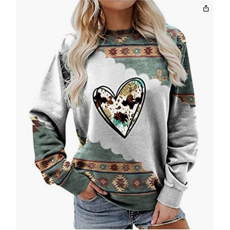 Dámské mikiny s kulatým výstřihem Módní 3D potisk Retro etnický styl Dívčí nadměrné teplákové soupravy Pulovr Dívčí Oblečení s dlouhým rukávem