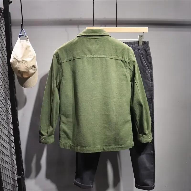 Loose Casual Workwear Coat Men Multi-pocket Trendy Spring Autumn Top Clothes