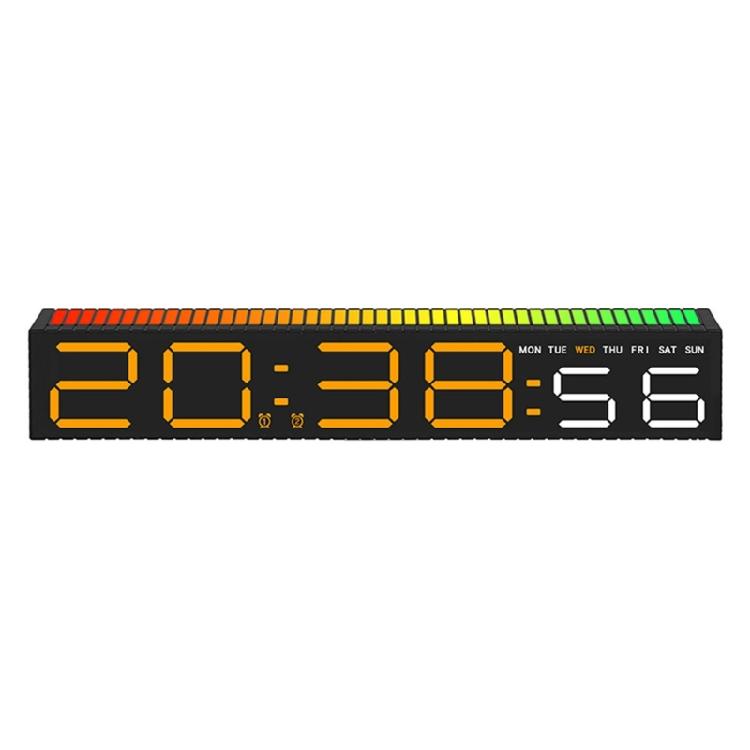 Elegant Bedside Clock With Large Led Screen Date Time 12/24 Display For Students Bedroom or Study